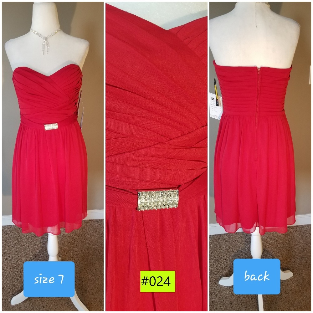 NWT Strapless red dress